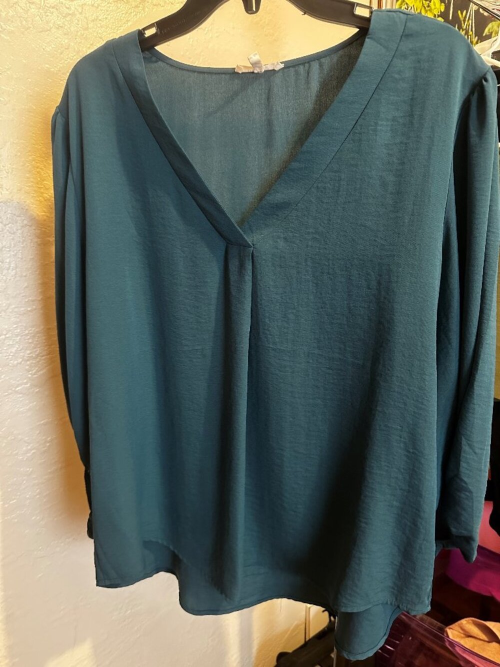 Teal Chiffon Blouse